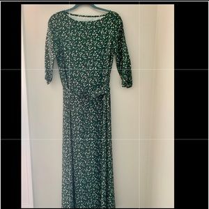 A green dress with small flowers